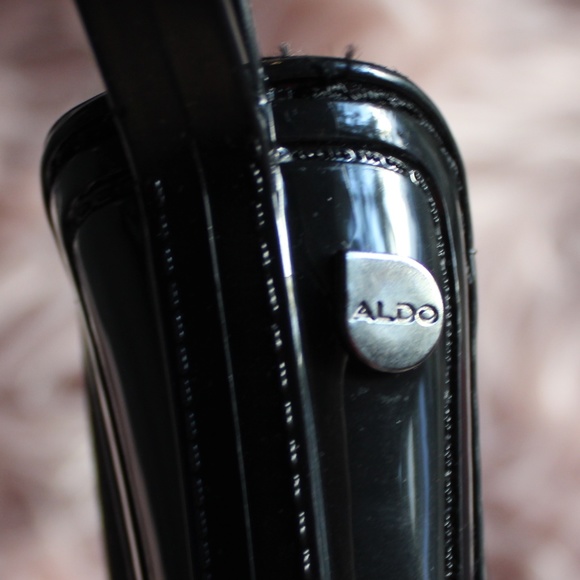 NWT ALDO Ibaodda Shiny Black Rain Boots | Size 9 - Picture 9 of 9